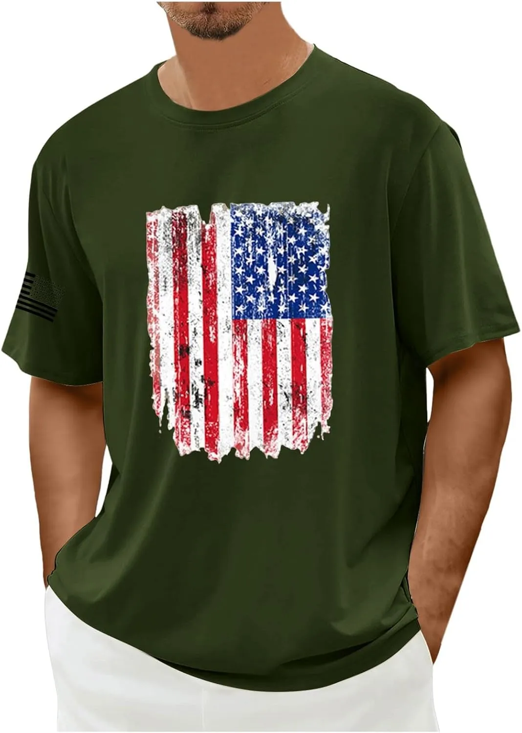 Mens T Shorts Men's Everyday Soft Crewneck T-Shirt Tee Long Shirts Athletic Large for Men Shirt Knit Tri-Blend