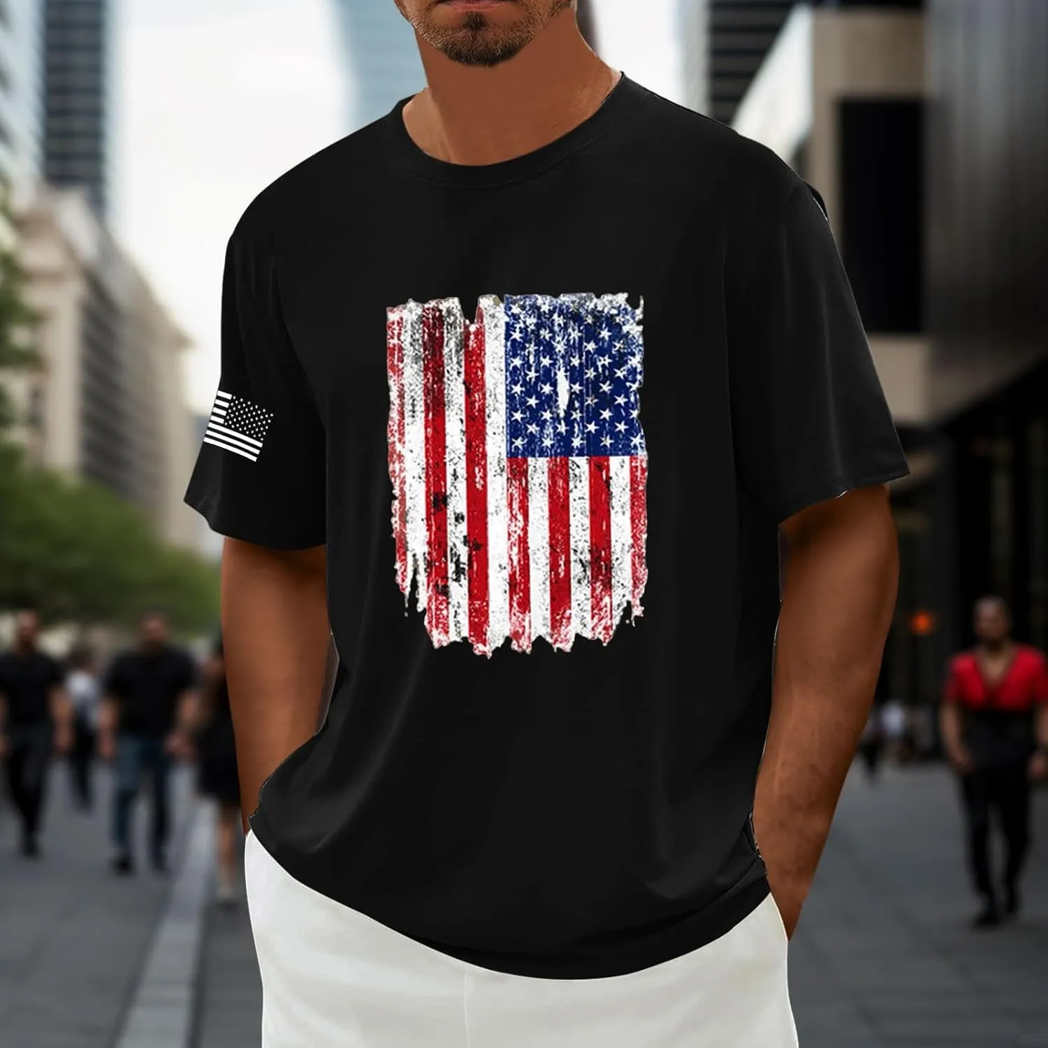 Mens T Shorts Men's Everyday Soft Crewneck T-Shirt Tee Long Shirts Athletic Large for Men Shirt Knit Tri-Blend