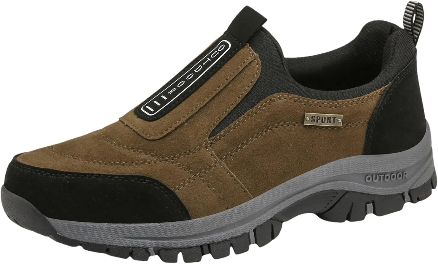 Men's Walking Shoes Waterproof Hiking Shoes Slip on Orthopedic Sneakers Outdoor Non Slip Shoes Casual Trail Shoes