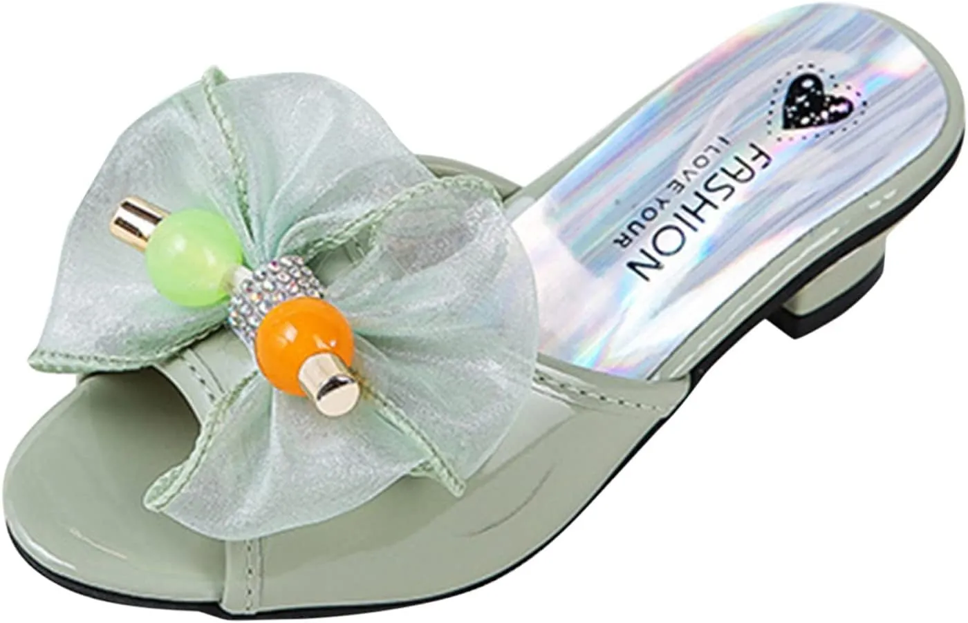 Moccasins for Toddler Girl Toddler Little Kid Girls Flower Crystal Pump Sandals Love Gymnastics Slides