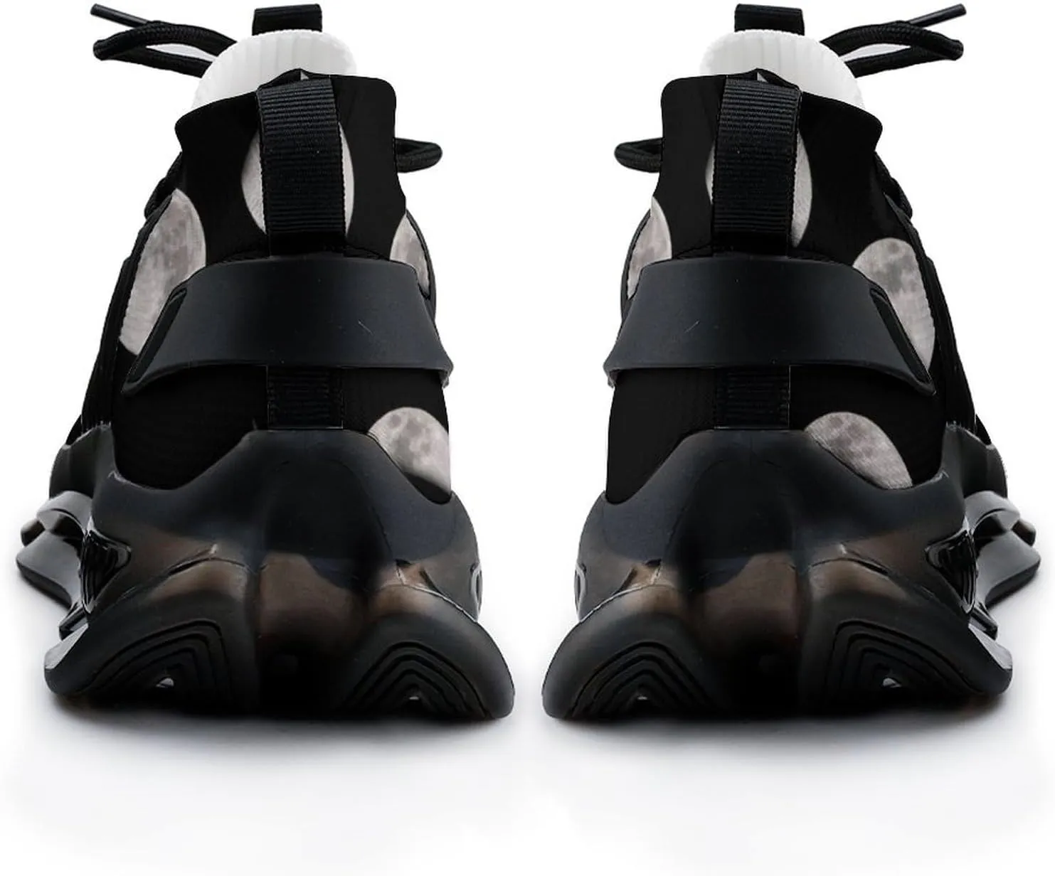 Moon Phases Walking Shoes for Men Lightweight Tennis Fashion Elastic Sports Shoes Cushion Basketball Shoes