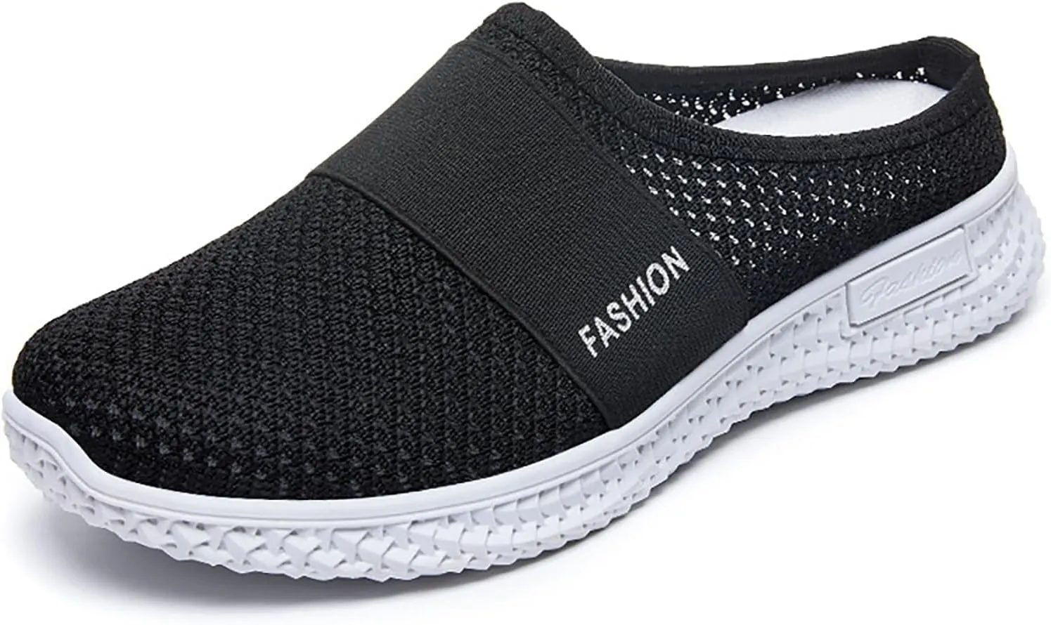 Mules for Women Summer Slip On Backless Breathable Shoes Air Cushion Platform Mesh Sandals Lightweight Beach Walking Shoes Arch Support Beach Slipper Wide Width Clogs