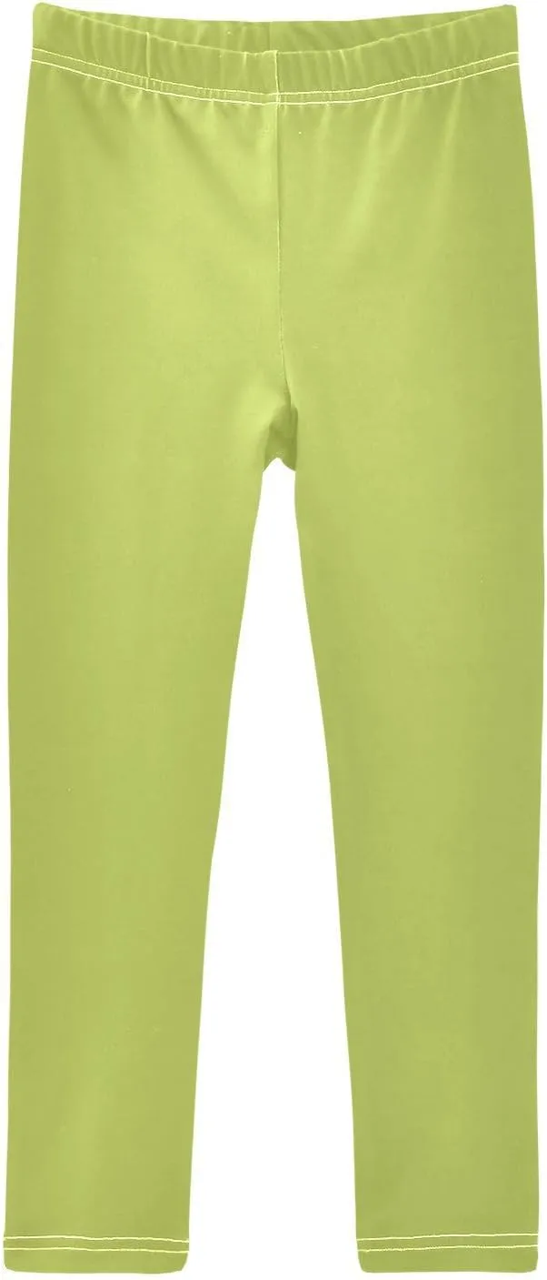 Pastel Rainbow Gradient Little Girls Leggings, Athletic Pants for Girls, Girls Stretch Pants Yoga Pants Girls 4T-10T
