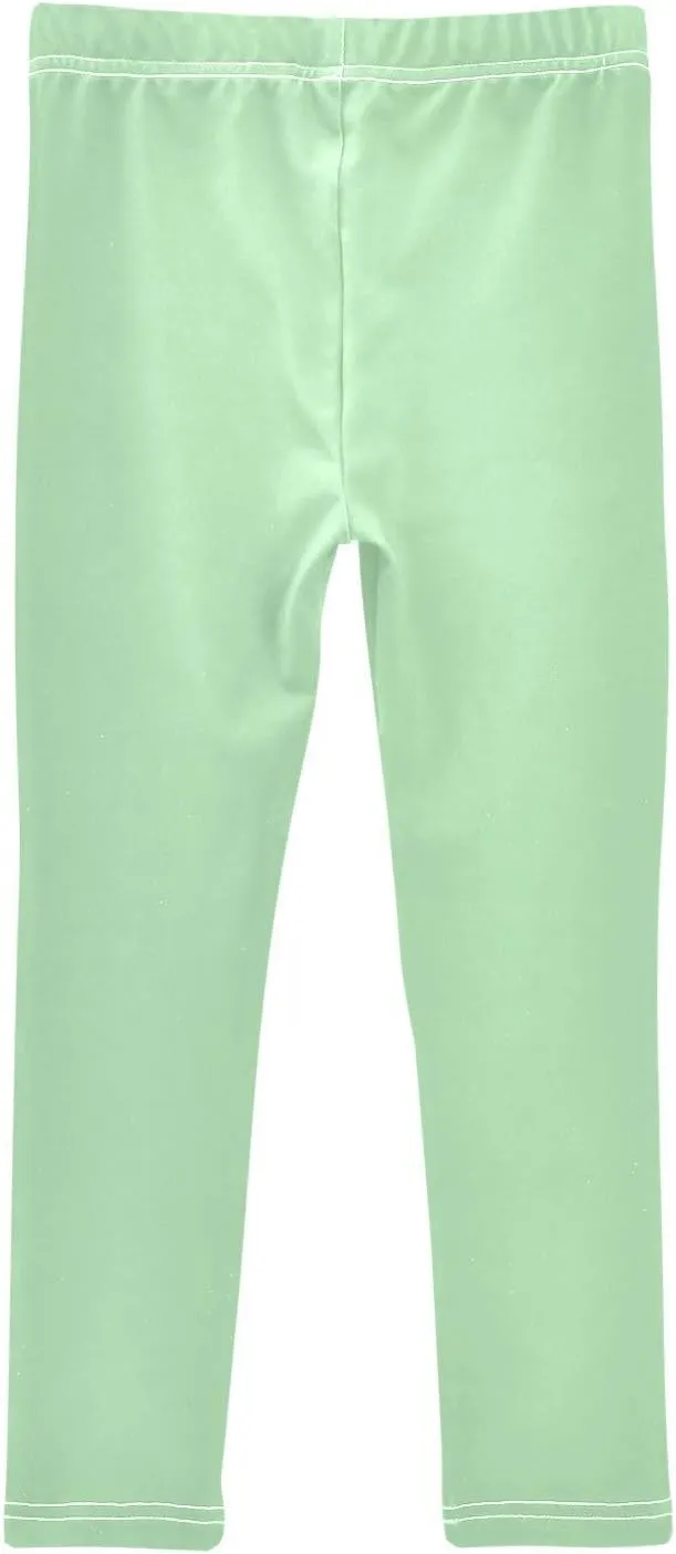 Pastel Rainbow Gradient Little Girls Leggings, Athletic Pants for Girls, Girls Stretch Pants Yoga Pants Girls 4T-10T