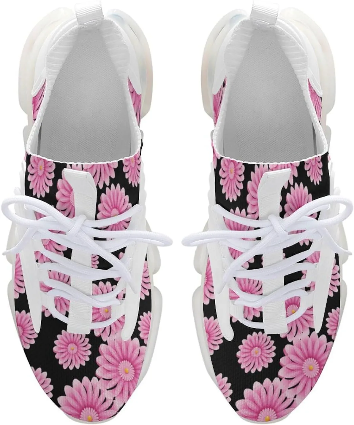 Peace Sign Flower Mens Sneakers Running Shoes Lightweight Athletic Shoes for Jogging Walking Gym