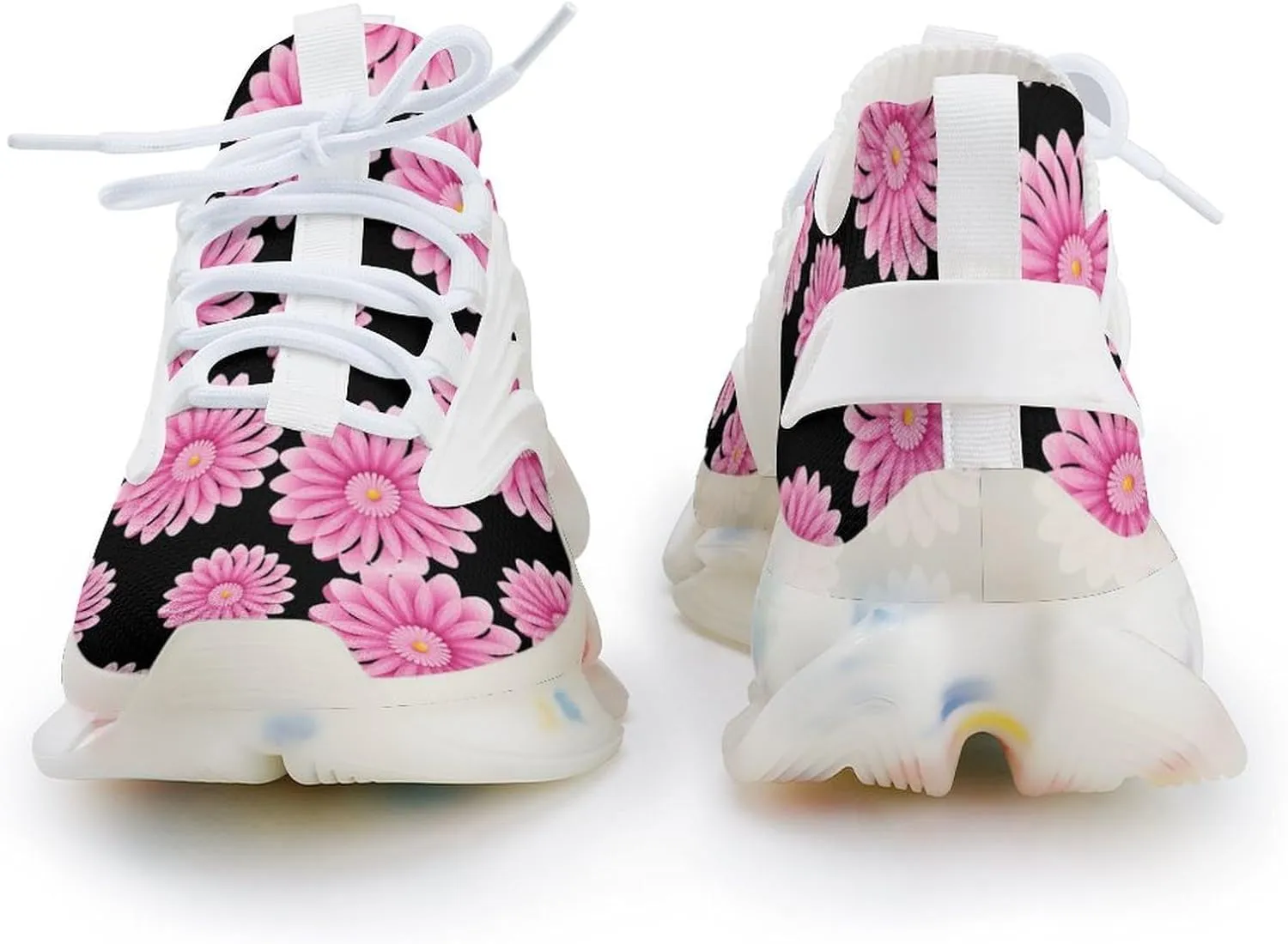Peace Sign Flower Mens Sneakers Running Shoes Lightweight Athletic Shoes for Jogging Walking Gym
