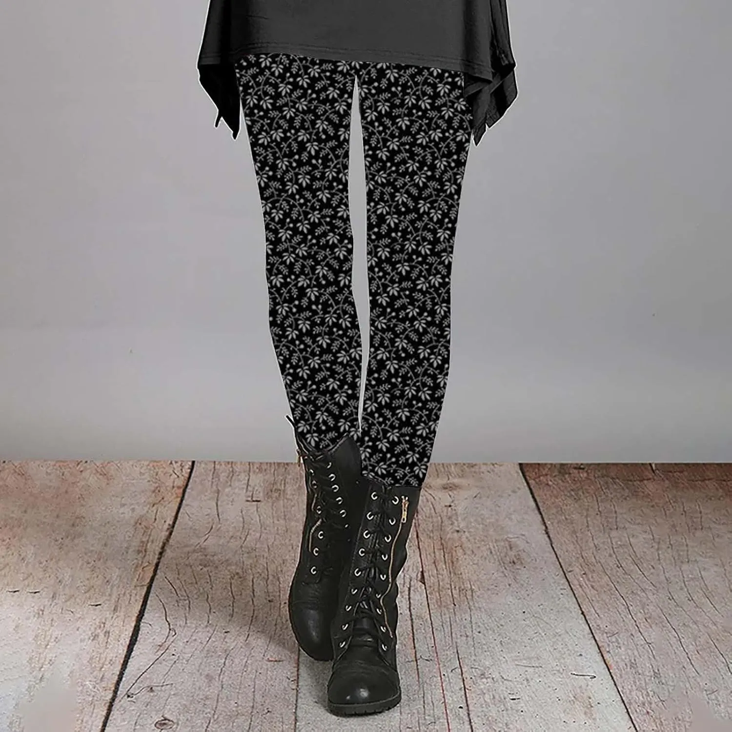Print Leggings for Women Plus Size Plus Size Leggings Tummy Control Butt Lift Yoga Leggings Pockets