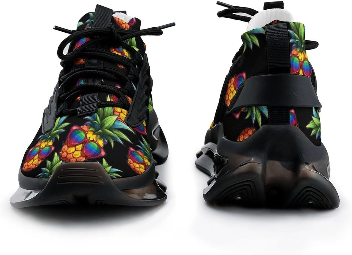 Rainbow Pineapple Mens Sneakers Running Shoes Lightweight Athletic Shoes for Jogging Walking Gym