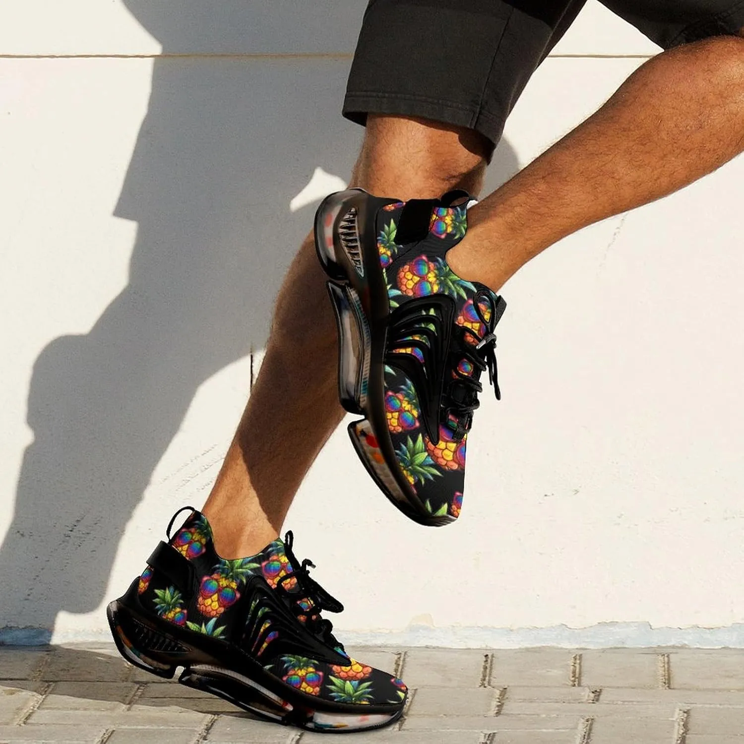 Rainbow Pineapple Mens Sneakers Running Shoes Lightweight Athletic Shoes for Jogging Walking Gym