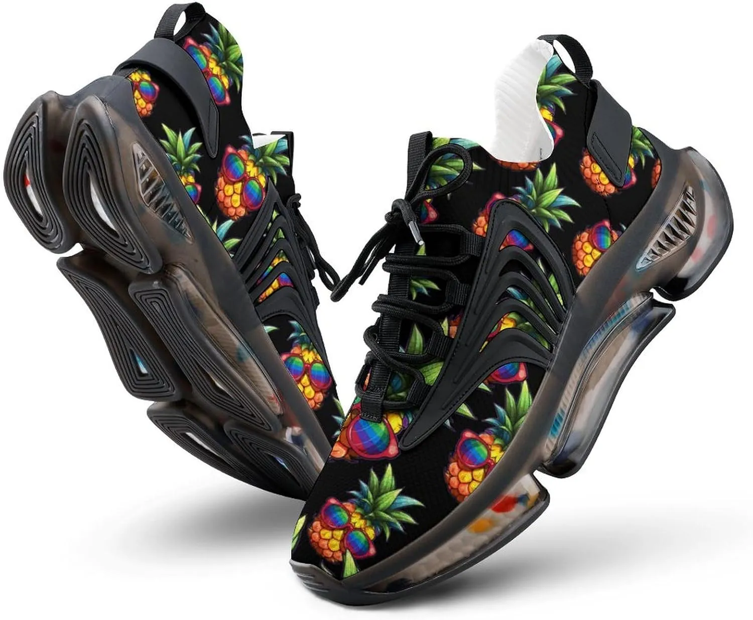 Rainbow Pineapple Mens Sneakers Running Shoes Lightweight Athletic Shoes for Jogging Walking Gym