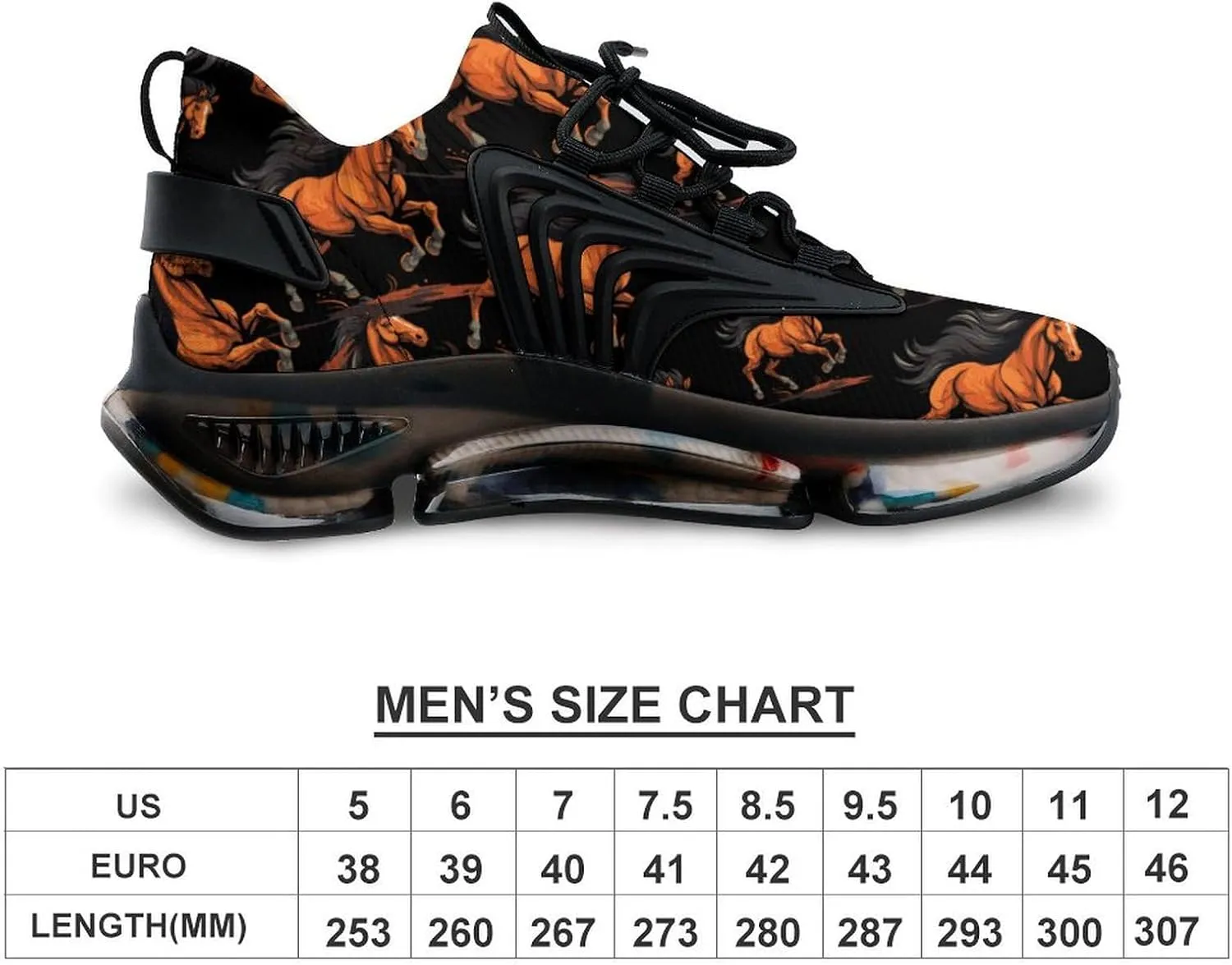 Running Horse Mens Sneakers Running Shoes Lightweight Athletic Shoes for Jogging Walking Gym