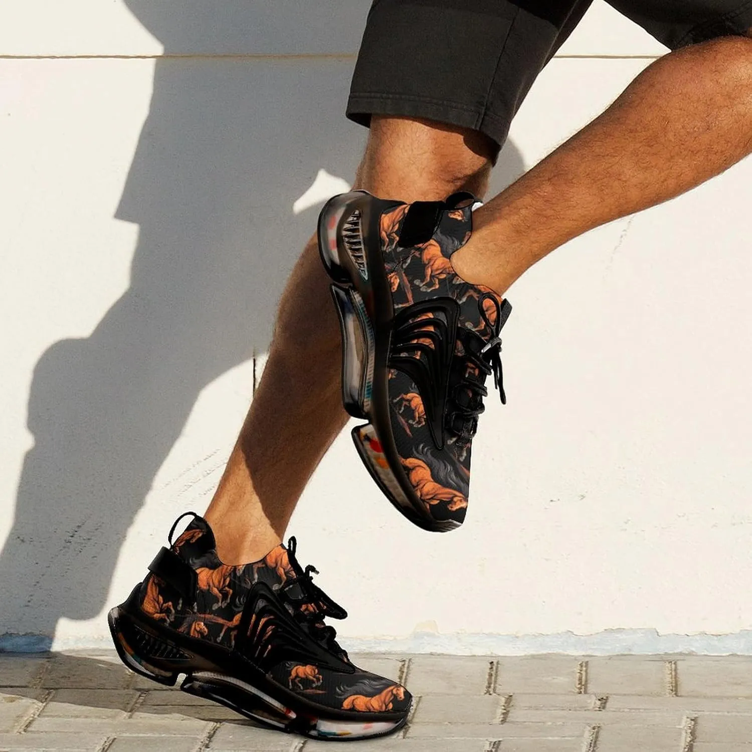 Running Horse Mens Sneakers Running Shoes Lightweight Athletic Shoes for Jogging Walking Gym