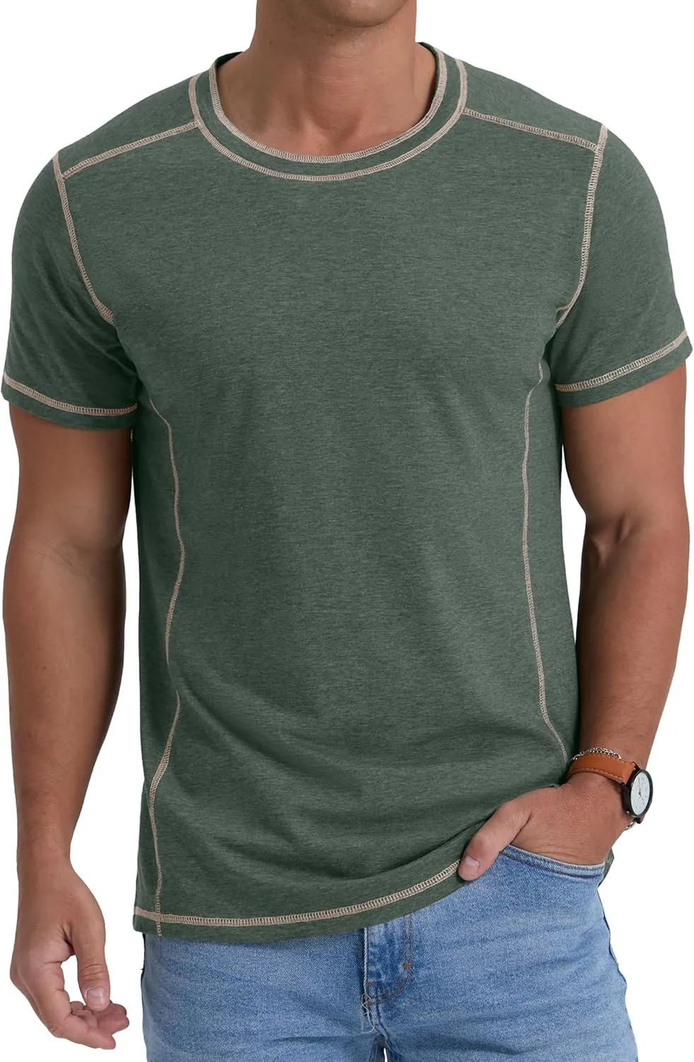Sailwind Men's Cotton T-Shirts Crew Neck Casual Summer Shirts Short Sleeve Lightweight Tees Shirt