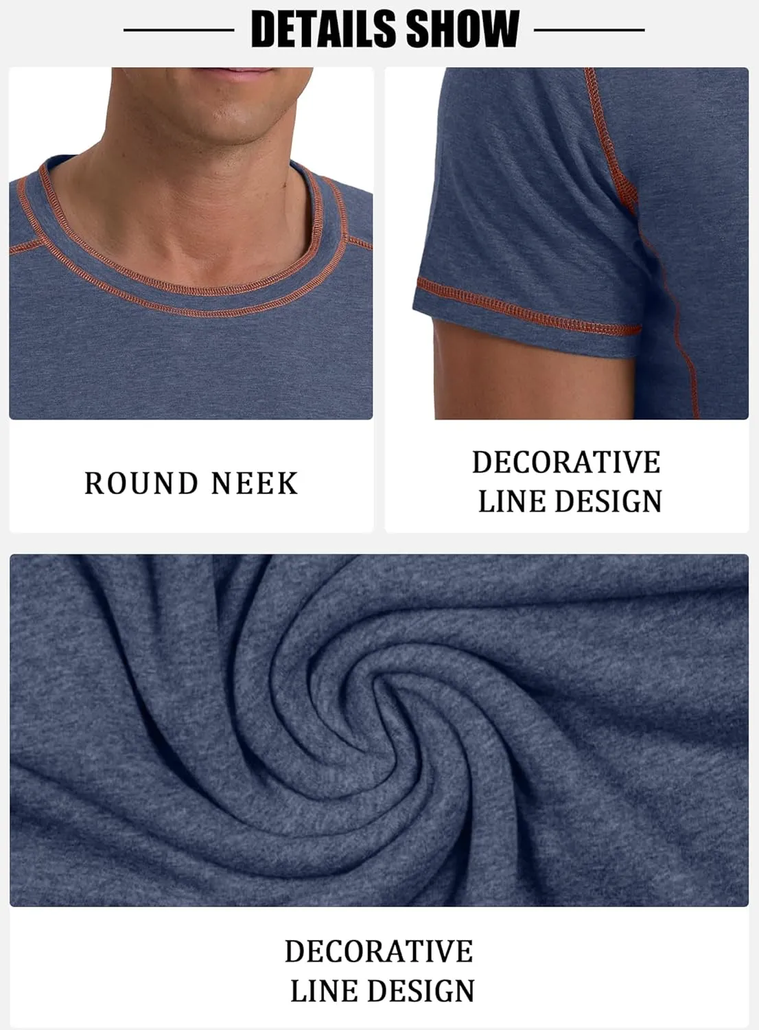 Sailwind Men's Cotton T-Shirts Crew Neck Casual Summer Shirts Short Sleeve Lightweight Tees Shirt