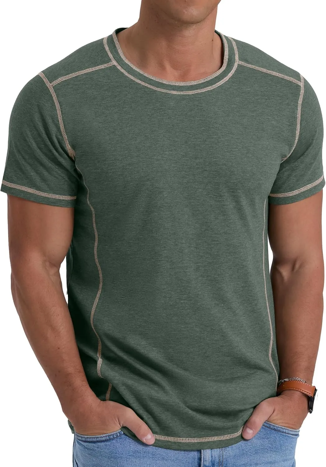 Sailwind Men's Cotton T-Shirts Crew Neck Casual Summer Shirts Short Sleeve Lightweight Tees Shirt