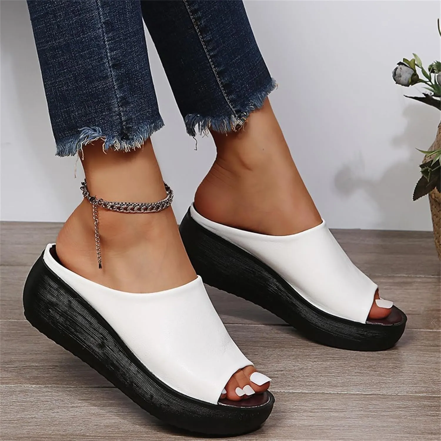 Sandals For Women 2024 Comfortable Walking Orthopedic Slippers Arch Support Dressy Summer Casual Orthotic Slides