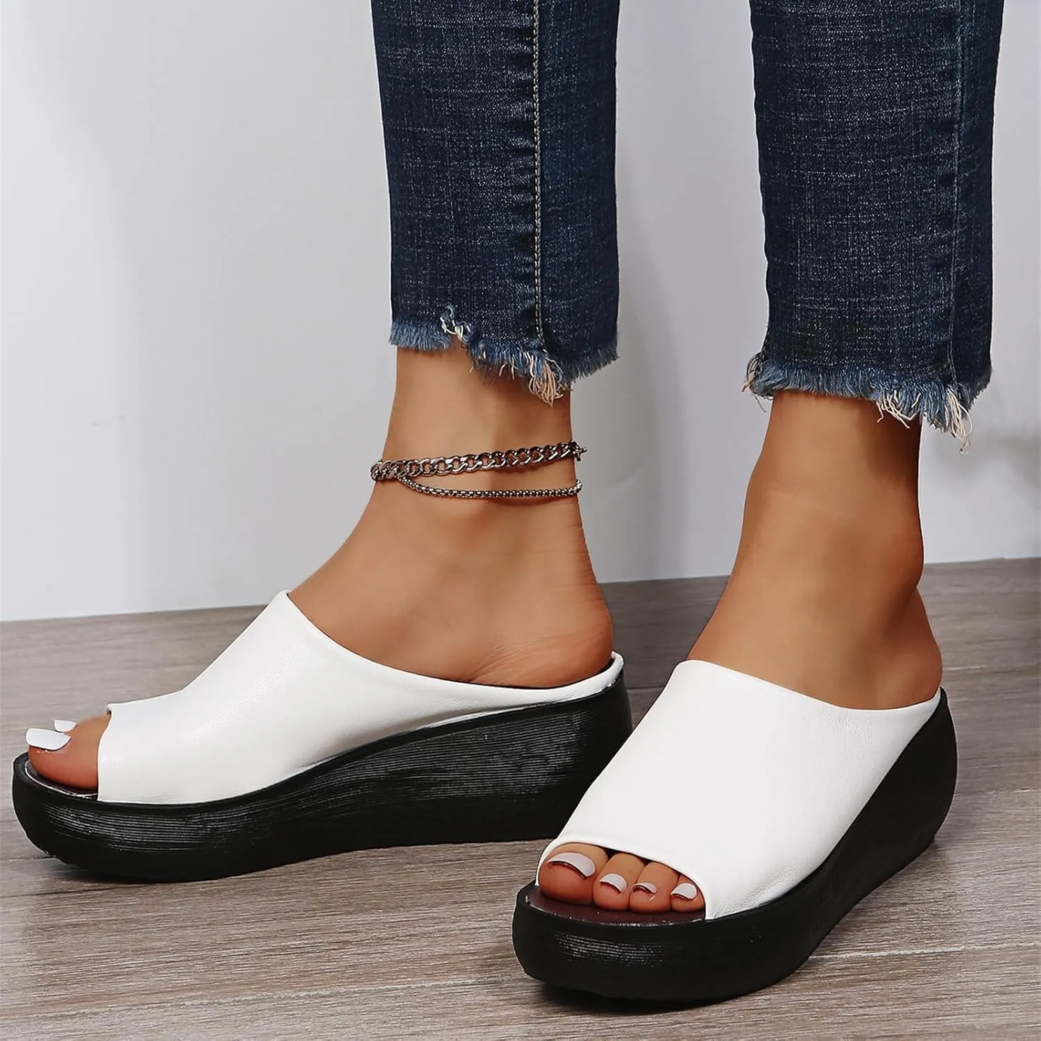 Sandals For Women 2024 Comfortable Walking Orthopedic Slippers Arch Support Dressy Summer Casual Orthotic Slides