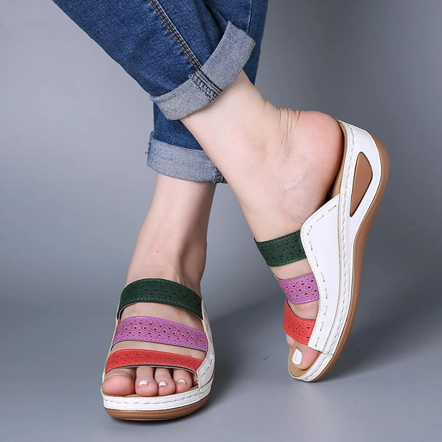 Sandals for Women Dressy Summer Women's Bohemia Dressy Summer Sandals Flat Gladiator Sandals Open Toe Dress Shoes