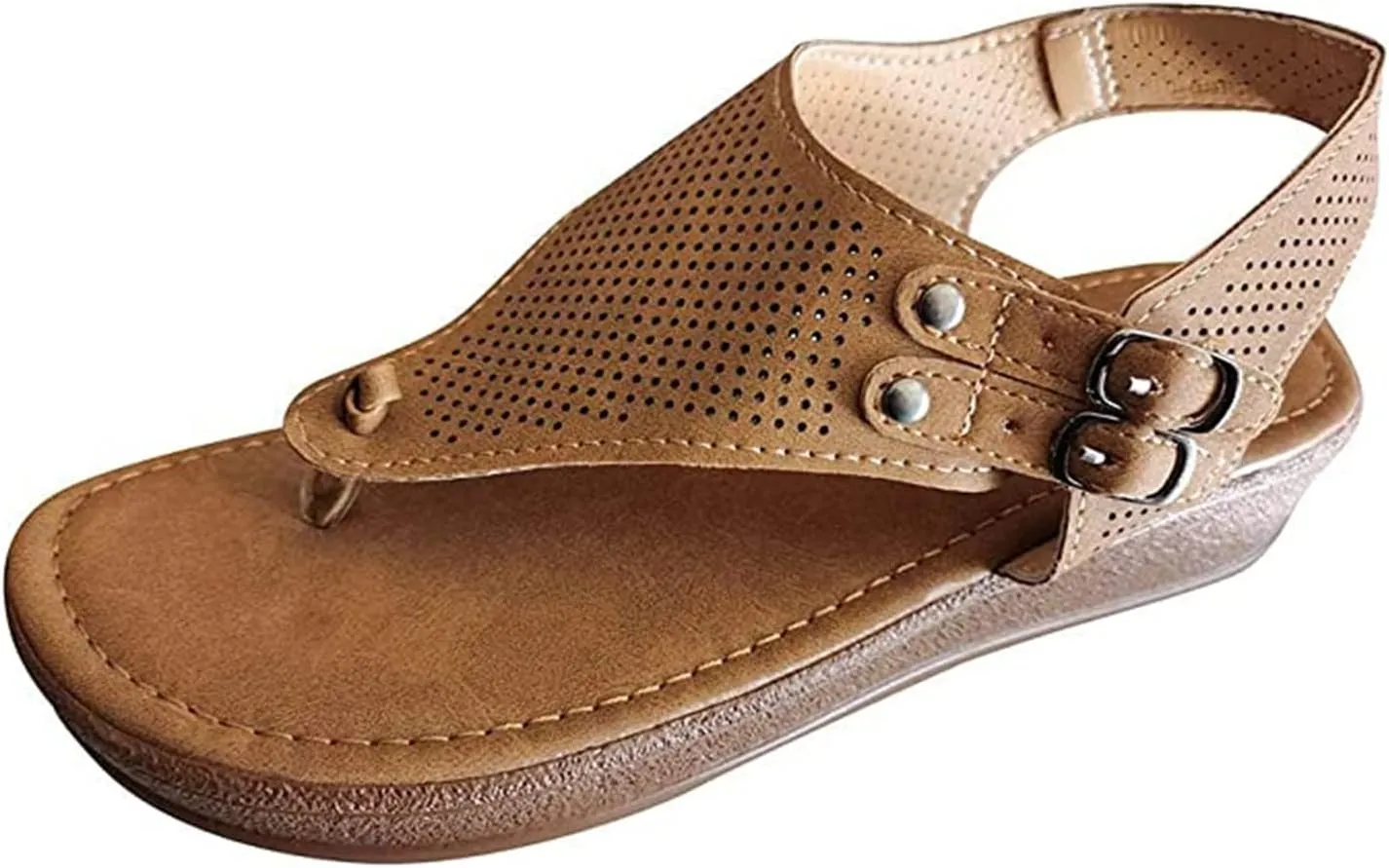 Sandals For Women Dressy Summer,Women's T-Strap Beach Sandals Casual Gladiator Strappy Thong Flip Flops Flat Slippers