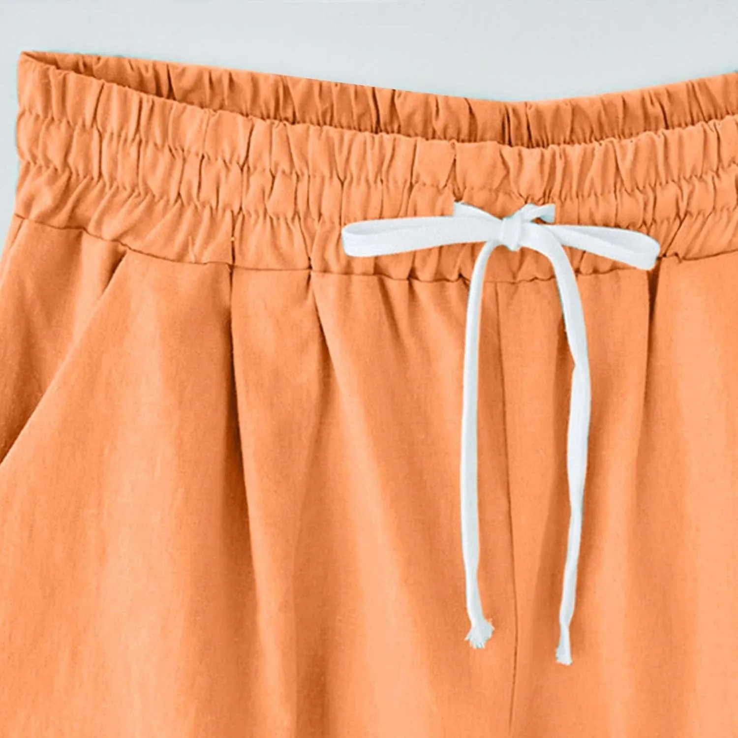 sdbrld Bermuda Shorts for Women Casual Summer,Womens Bermuda Shorts Plus SizeFashion Long Shorts Loose Elastic Waist Shorts
