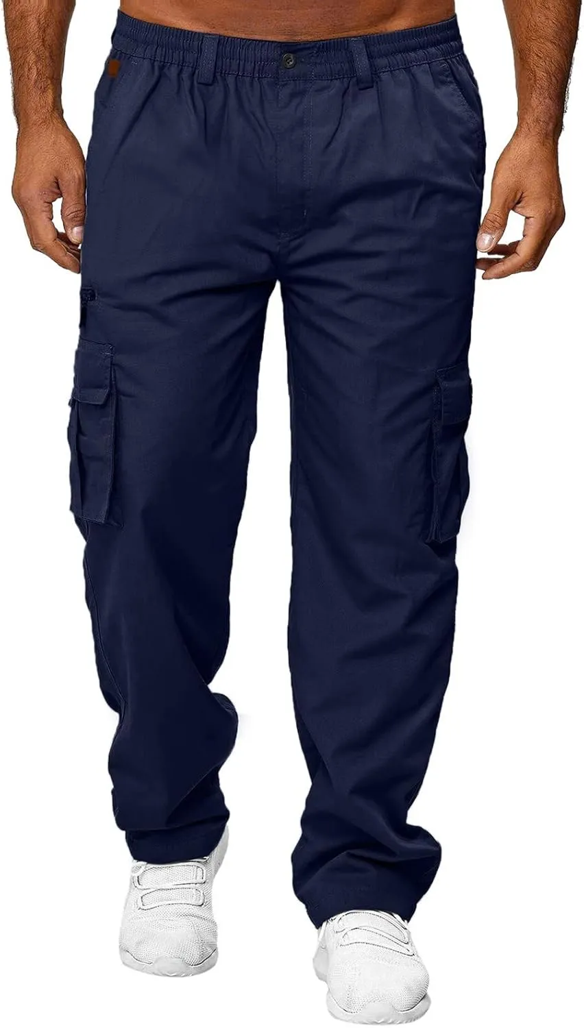 sdbrld Sweatpants For Men Men's Hip Hop Joggers Splice Drawstring Cargo Pants Fashion Hiking Running Sweatpants Trousers