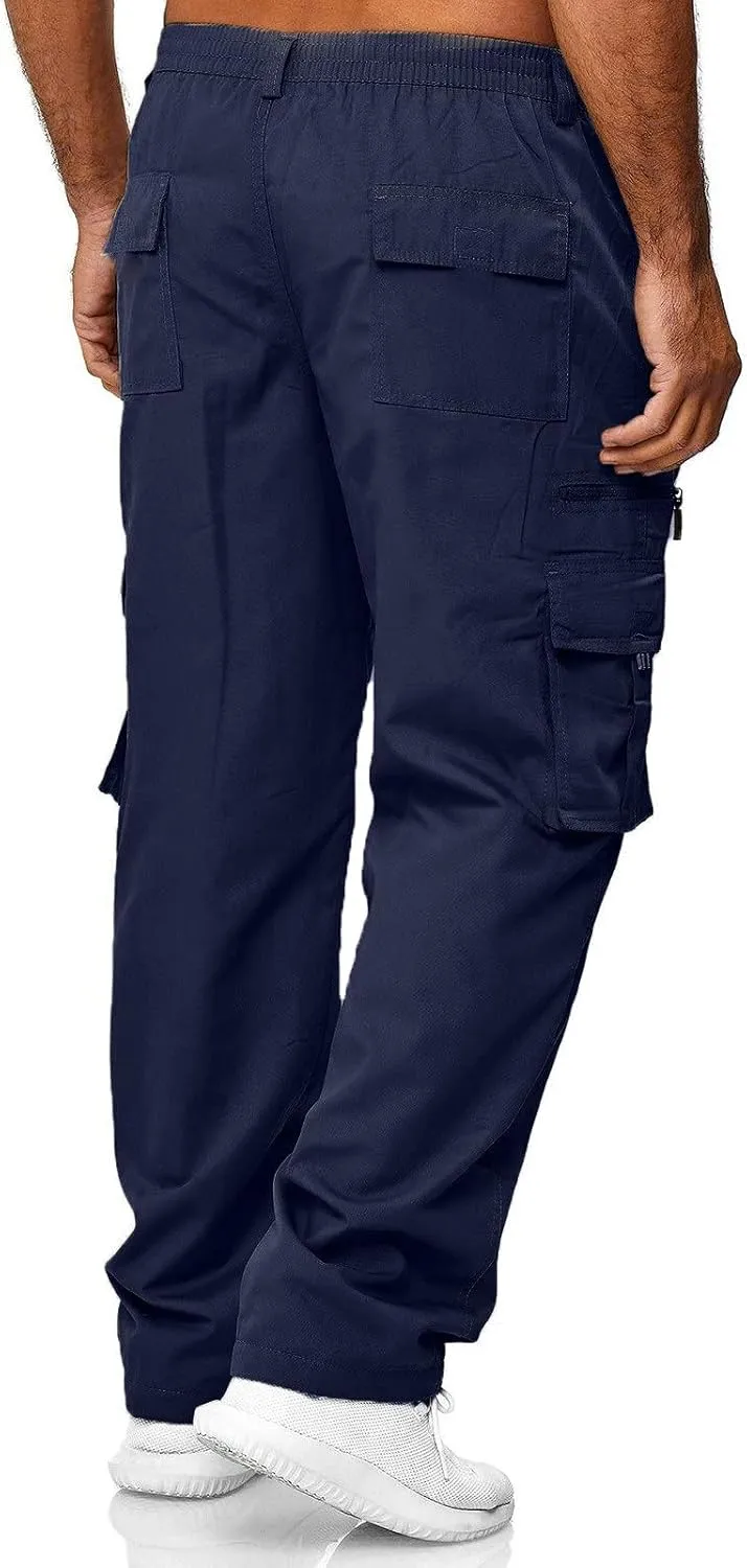 sdbrld Sweatpants For Men Men's Hip Hop Joggers Splice Drawstring Cargo Pants Fashion Hiking Running Sweatpants Trousers