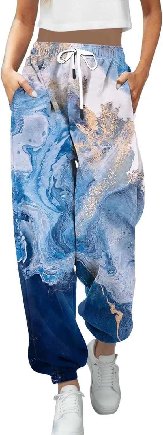 sdbrld Sweatpants Women Baggy,Womens Sweatpants Joggers High Waisted Sweatpants 2023 Fall Jogger Pants Y2k Lounge Trousers