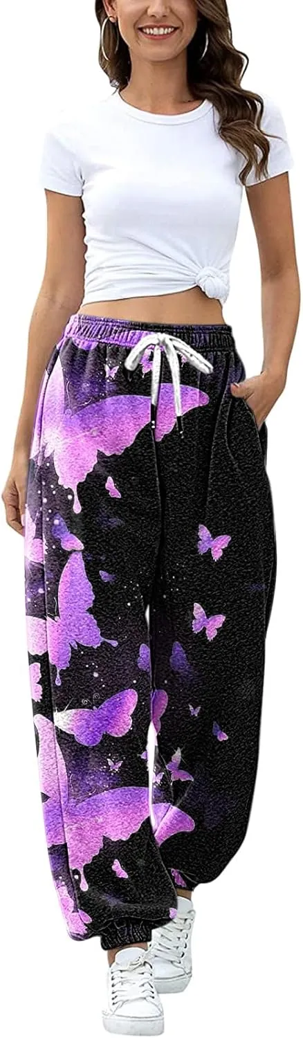 sdbrld Sweatpants Women Baggy,Womens Sweatpants Joggers High Waisted Sweatpants 2023 Fall Jogger Pants Y2k Lounge Trousers