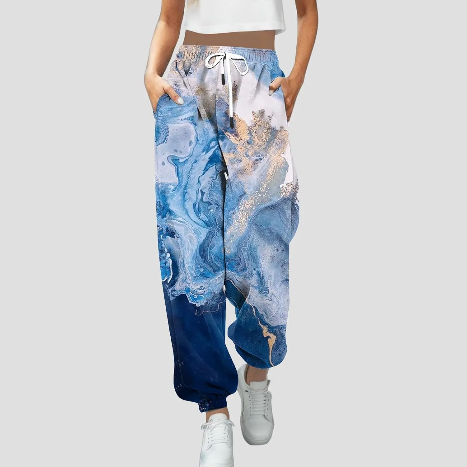 sdbrld Sweatpants Women Baggy,Womens Sweatpants Joggers High Waisted Sweatpants 2023 Fall Jogger Pants Y2k Lounge Trousers