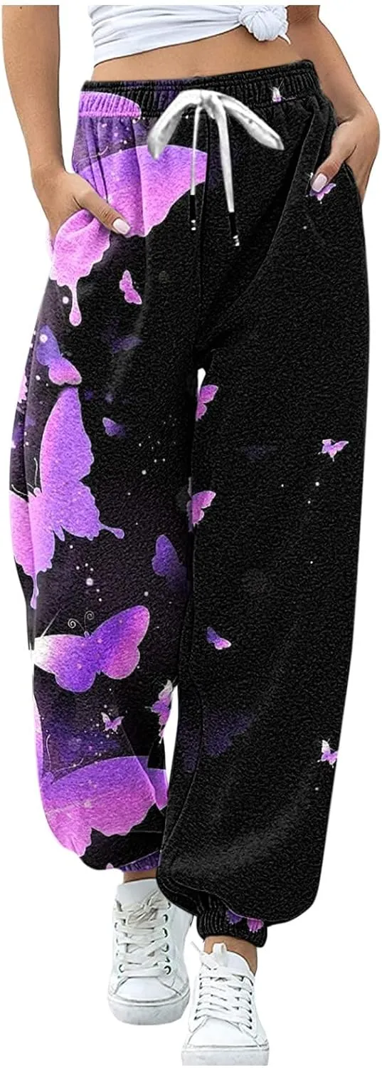 sdbrld Sweatpants Women Baggy,Womens Sweatpants Joggers High Waisted Sweatpants 2023 Fall Jogger Pants Y2k Lounge Trousers