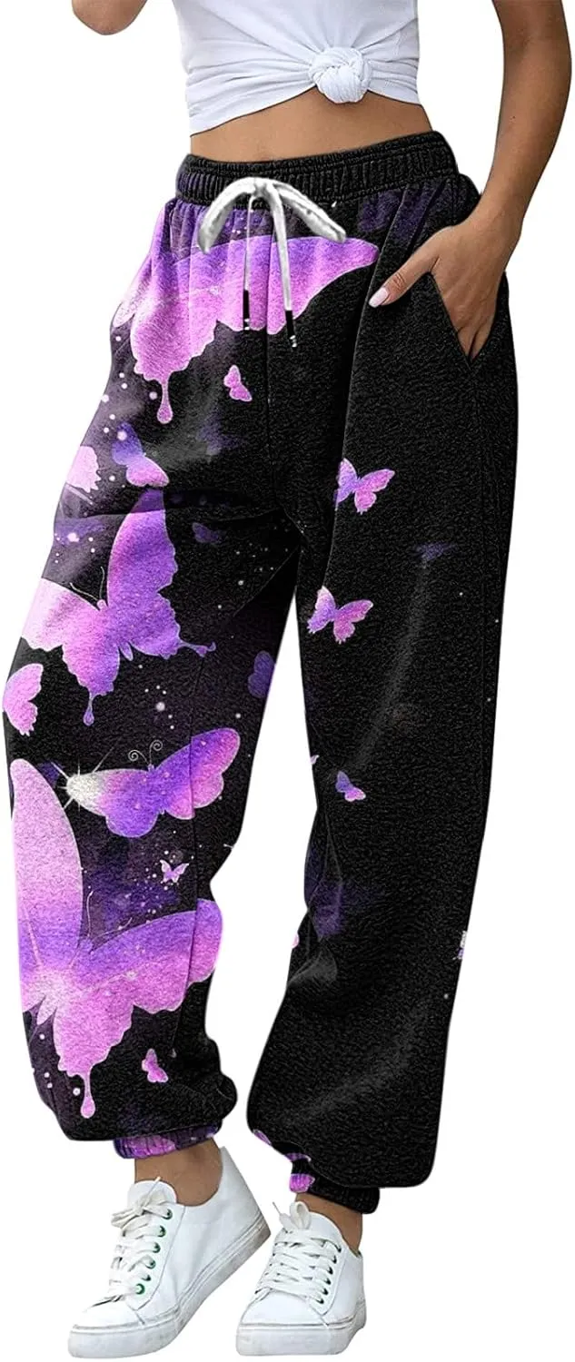 sdbrld Sweatpants Women Baggy,Womens Sweatpants Joggers High Waisted Sweatpants 2023 Fall Jogger Pants Y2k Lounge Trousers