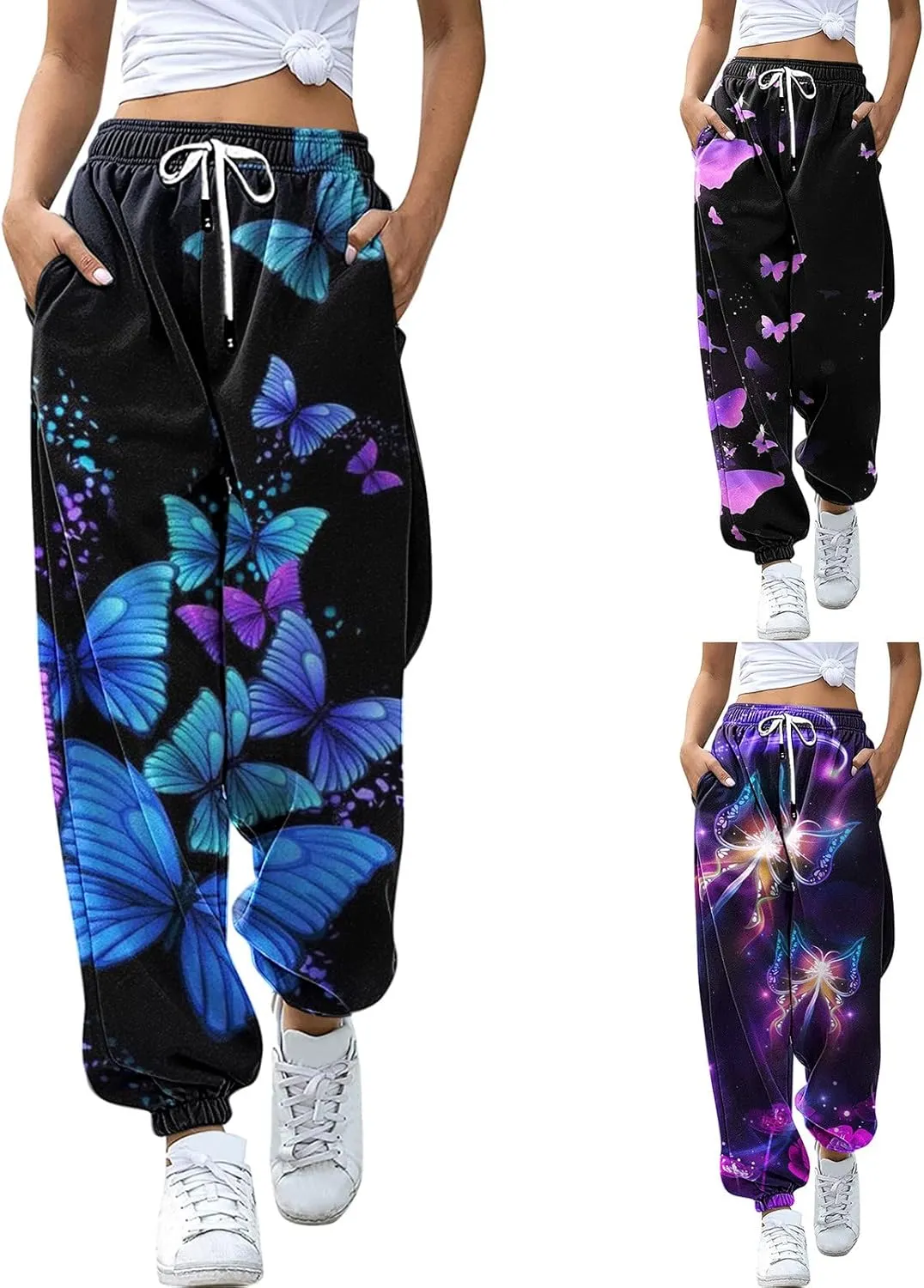 sdbrld Sweatpants Women Baggy,Womens Sweatpants Joggers High Waisted Sweatpants 2023 Fall Jogger Pants Y2k Lounge Trousers