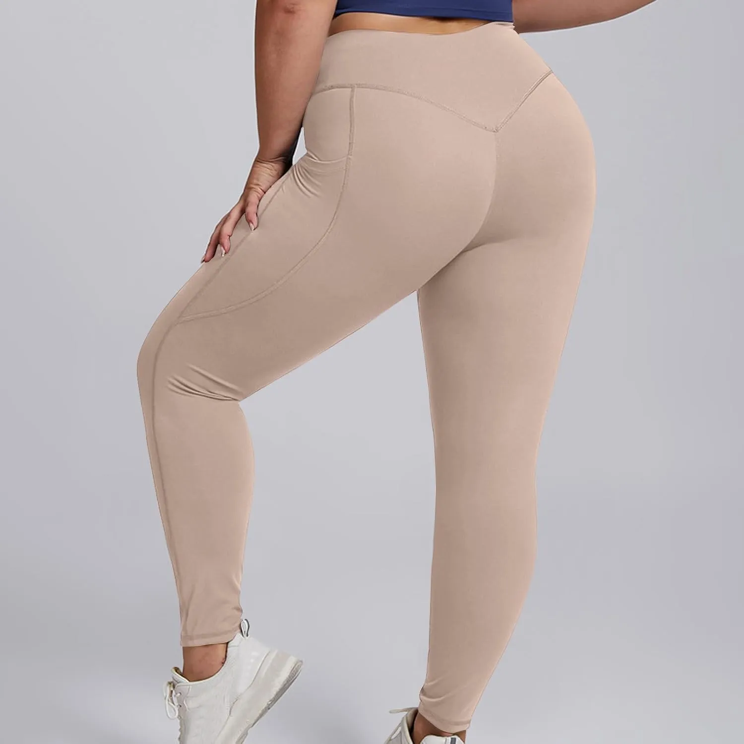 SEAOPEN Leggings for Women Plus Size Butt Lifting Yoga Pants High Waist Tummy Control Leggings Workout Athletic Leggings