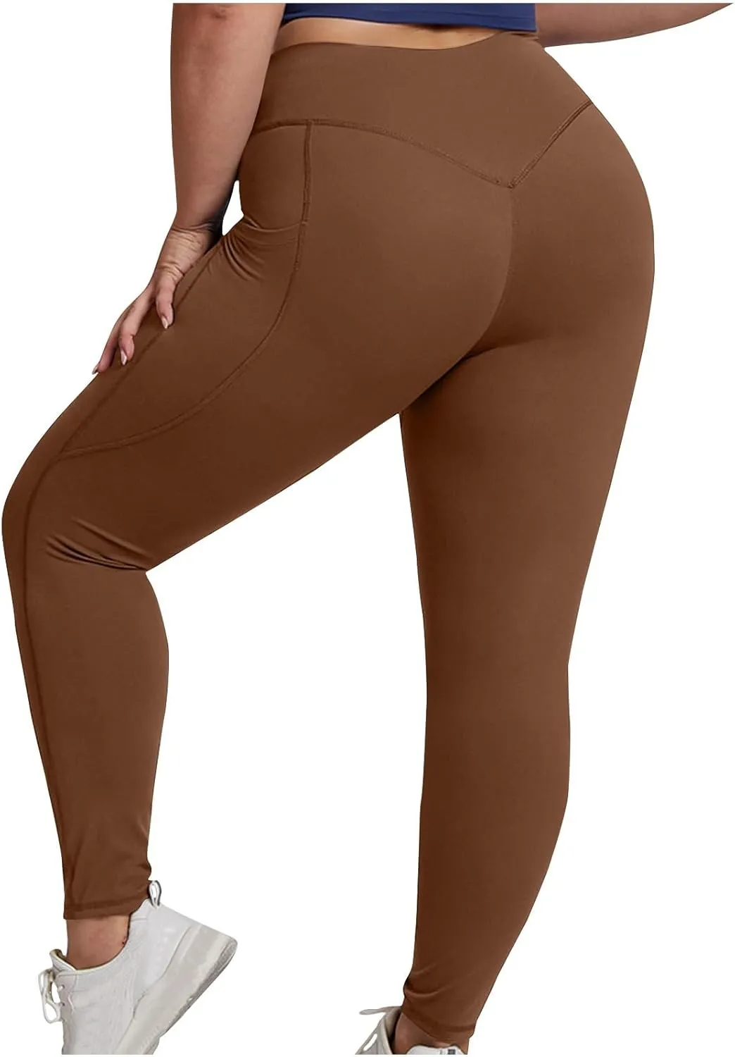 SEAOPEN Leggings for Women Plus Size Butt Lifting Yoga Pants High Waist Tummy Control Leggings Workout Athletic Leggings