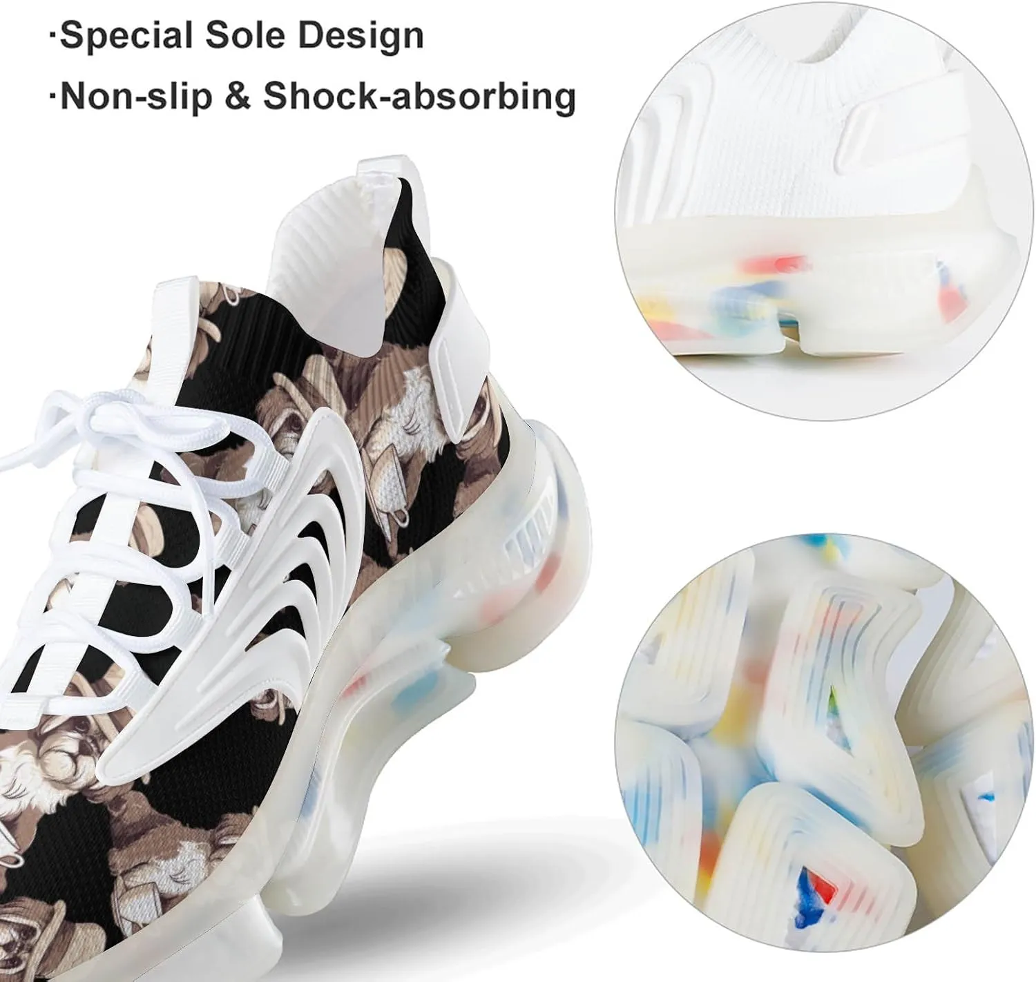 Shih Tzu Dog Mens Sneakers Running Shoes Lightweight Athletic Shoes for Jogging Walking Gym