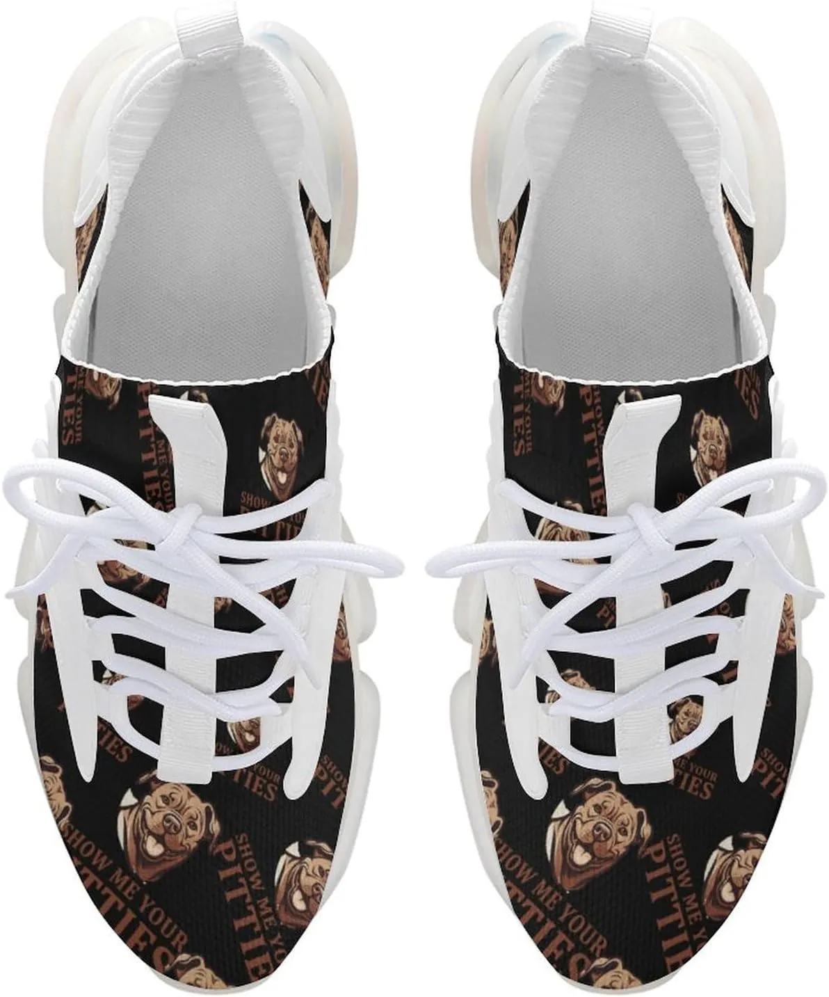 Show Me Your Pittie's Mens Sneakers Running Shoes Lightweight Athletic Shoes for Jogging Walking Gym