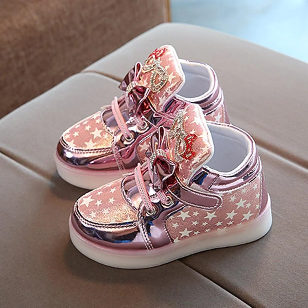 Size 6 Shoes for Girls Toddler Baby Fashion Star Luminous Child Casual Colorful Light Boys Dress Shoes Size 5