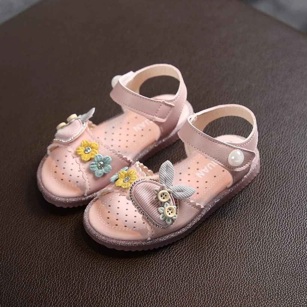 Size 8 Toddler Sneakers Kids Shoes Cute Girls Rabbit Princess Soft Baby Beach Infant Toddler Sandals Sneaker