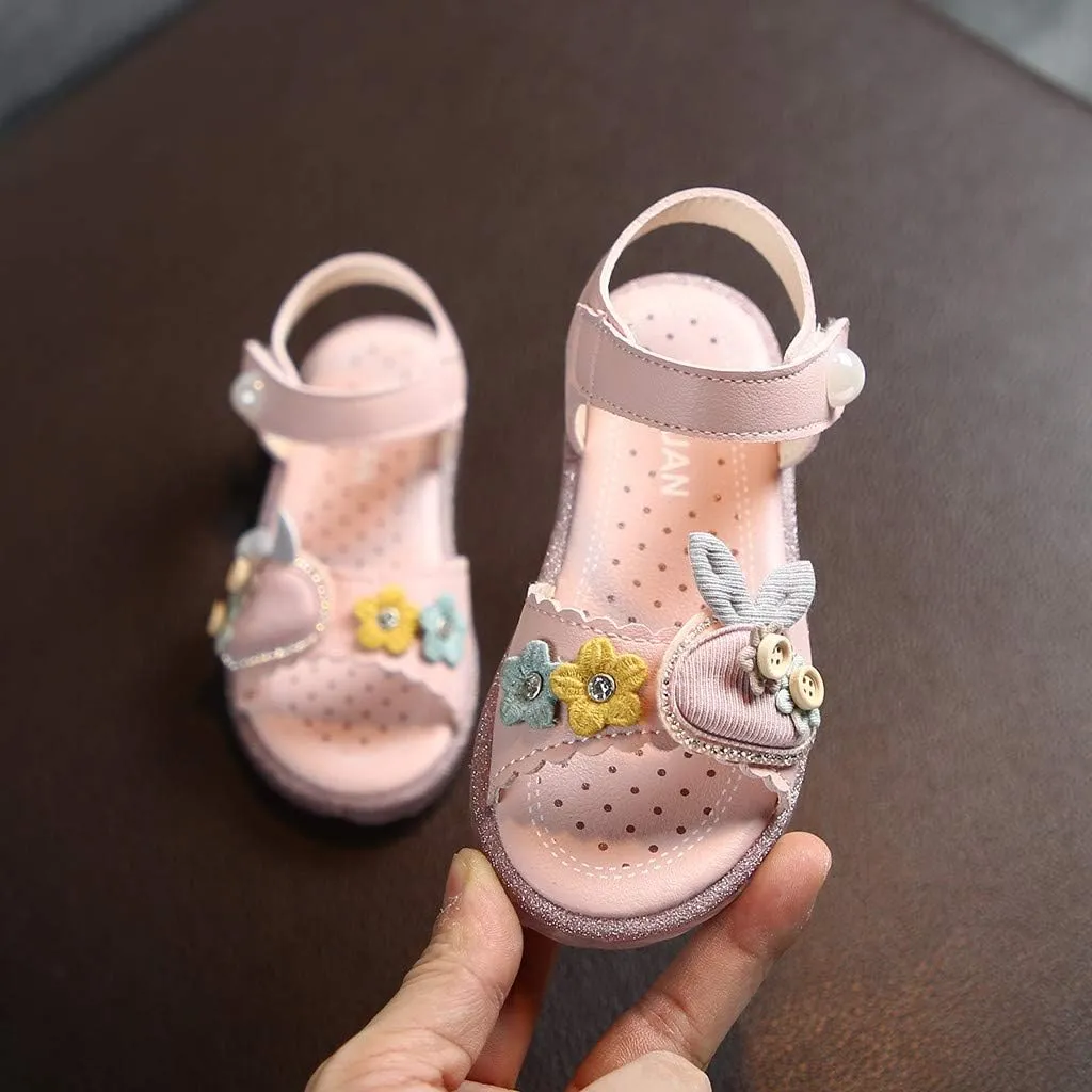 Size 8 Toddler Sneakers Kids Shoes Cute Girls Rabbit Princess Soft Baby Beach Infant Toddler Sandals Sneaker