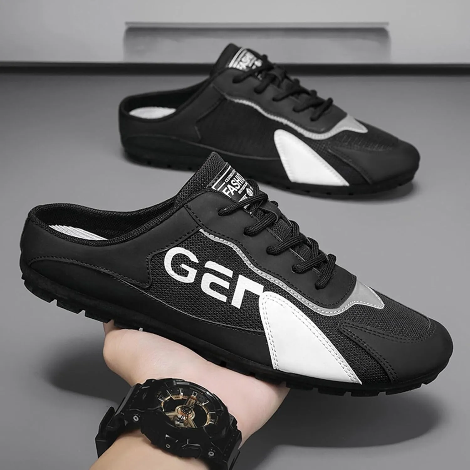 Slip in Mens Loafers & Slip-Ons New Spring Men's Shoes All Casual Shoes Lazy Slip Ons and Half Slippers Stretch