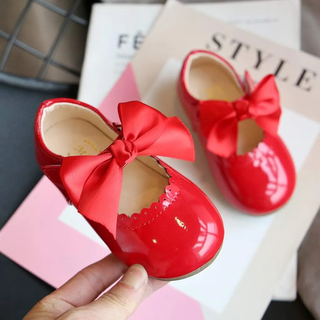 Sneakers Kids Leather Toddler Shoes Girls Infant Baby Knot Kids Princess Sandals Girl Light up Tennis Shoes