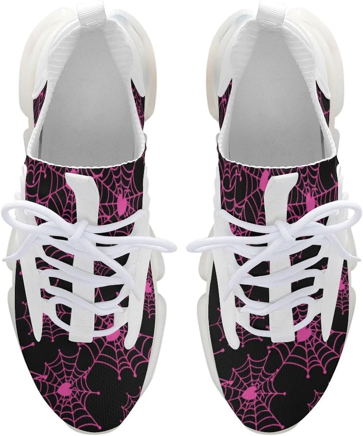 Spider Web Heart-shaped Mens Sneakers Running Shoes Lightweight Athletic Shoes for Jogging Walking Gym