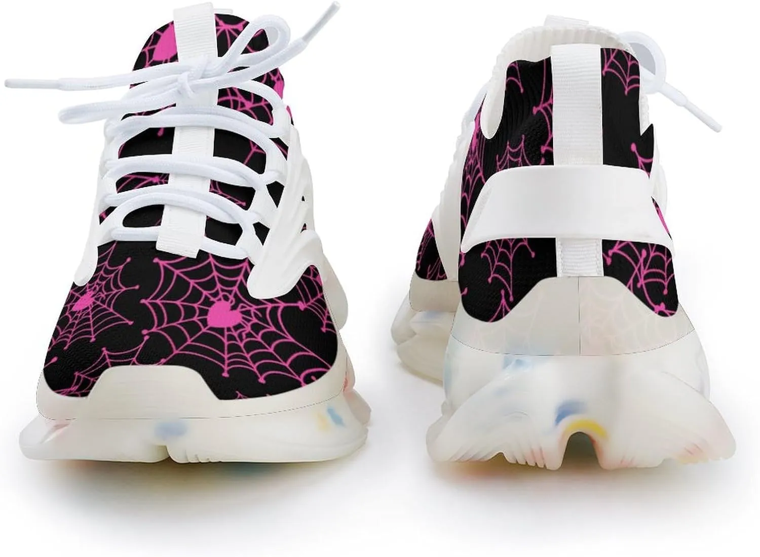 Spider Web Heart-shaped Mens Sneakers Running Shoes Lightweight Athletic Shoes for Jogging Walking Gym