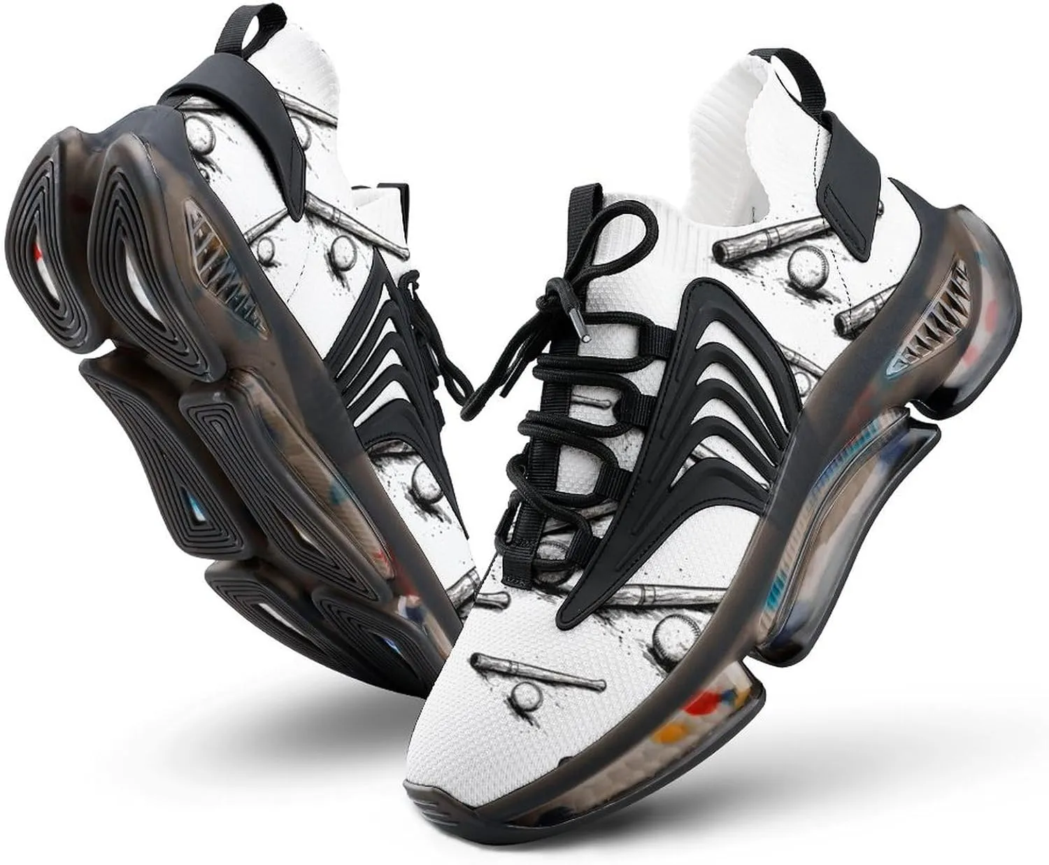 Sports Baseball Baseball Bat Mens Sneakers Running Shoes Lightweight Athletic Shoes for Jogging Walking Gym