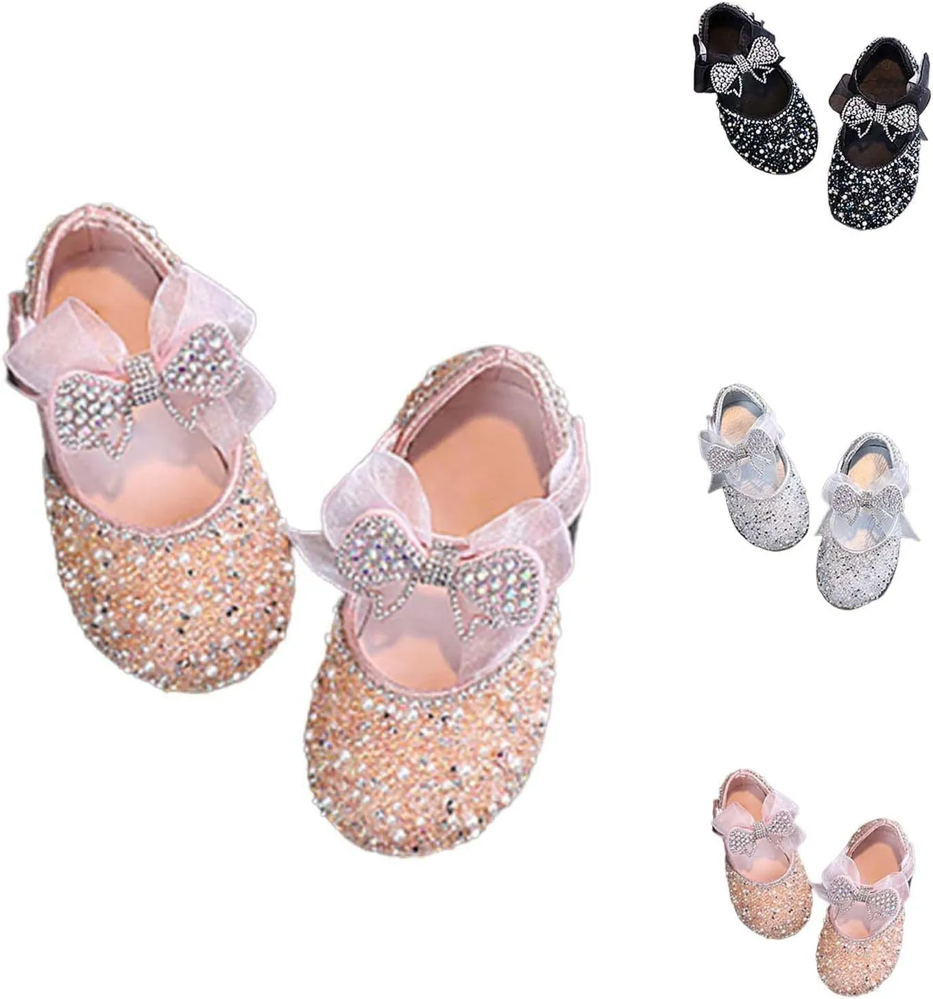 Summer Sandals for Girls Summer Girls' Sandals Korean Edition Little Girls' Pearl Open Toed Adjustable Slides