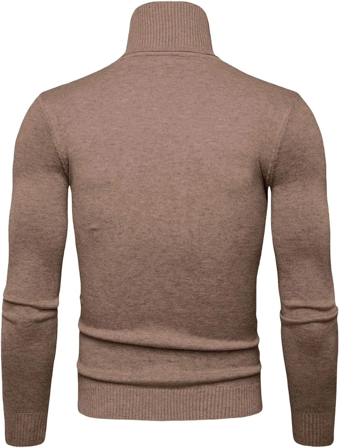 Sweaters for Men Men's Solid Long Sleeve Ribbed Slim Fit Baselayer Knitted Pullover Turtleneck Sweater T-Shirts Shirts