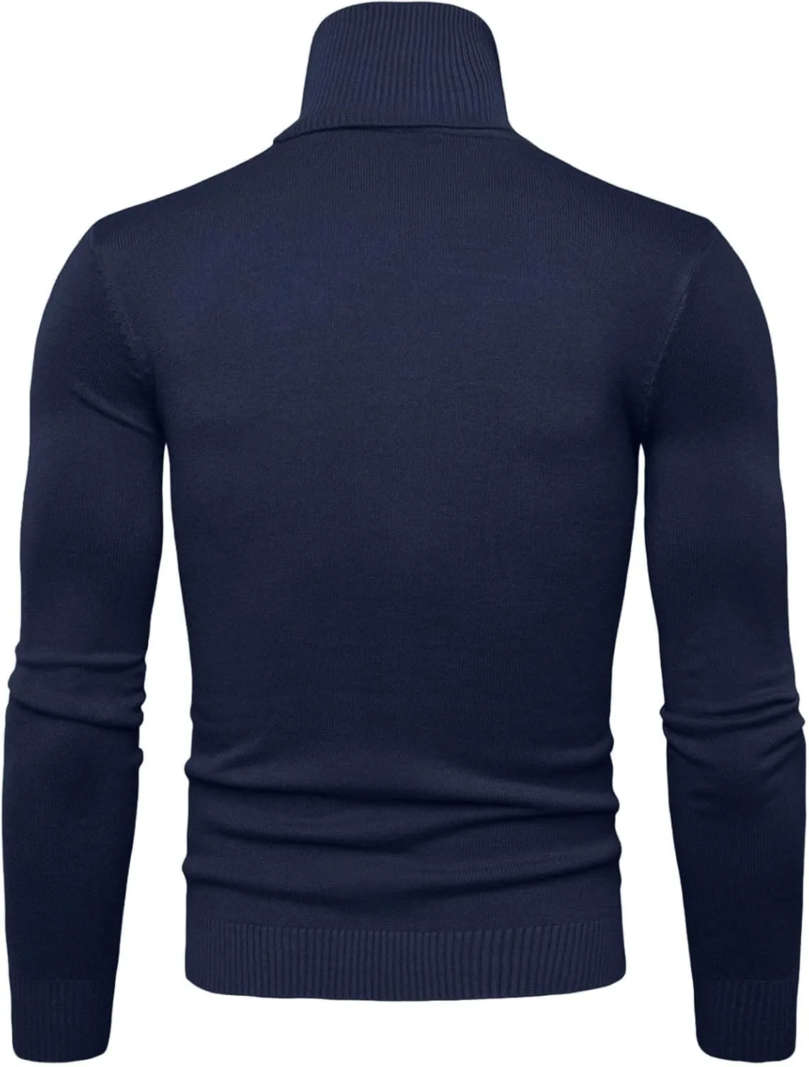 Sweaters for Men Men's Solid Long Sleeve Ribbed Slim Fit Baselayer Knitted Pullover Turtleneck Sweater T-Shirts Shirts