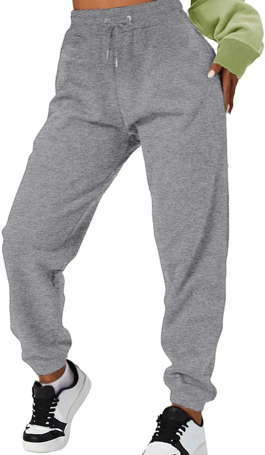 Sweatpants Women Joggers Pants Workout High Waisted Yoga Pants with Pockets French Lounge Pants for Women