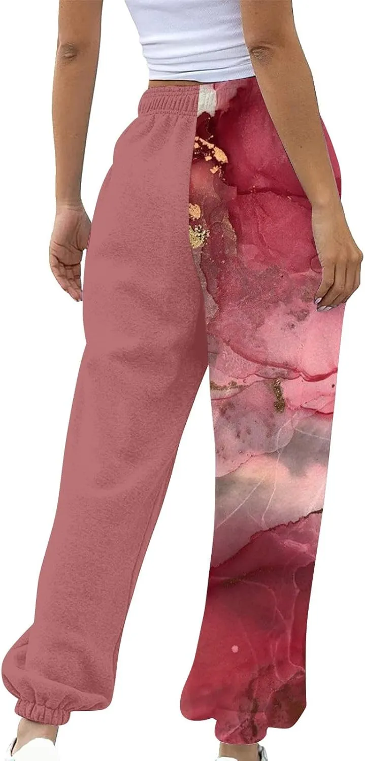 Sweatpants Women Joggers Pants Workout High Waisted Yoga Pants with Pockets French Lounge Pants for Women