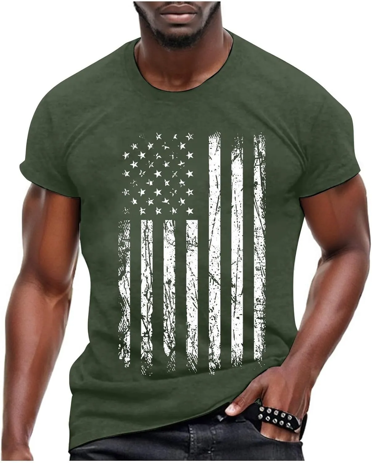T Shirt Full-Cut Cotton Pocket Tee for Men Crewneck T-Shirt Shirts Pullover 4XL Black Mens Men's Heavy Taped